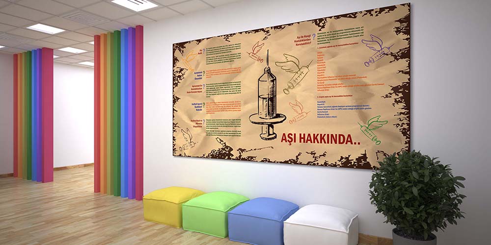 Aşı ve Korunma Duvar Posteri