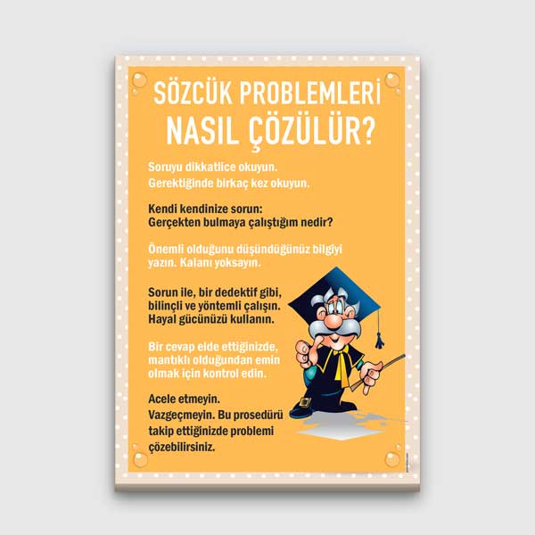 Çalışma Teknikleri Okul Duvar Tablosu