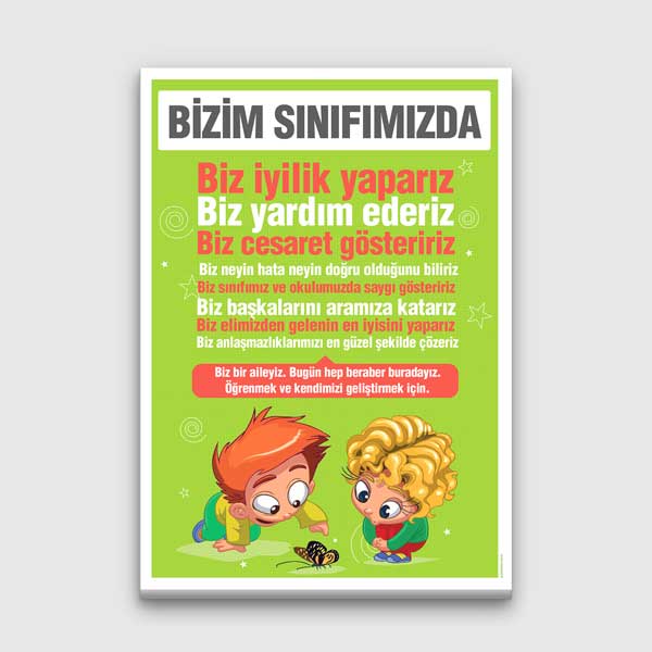 Okul ve Sınıf Kuralları Posteri