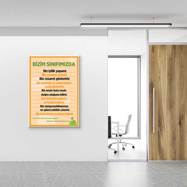 Okul ve Sınıf Kuralları Posteri