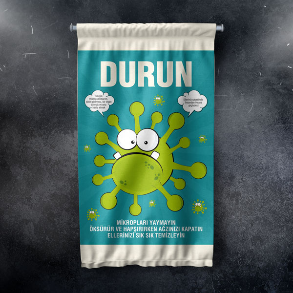 Sağlıklı Yaşam - Hijyen Duvar Flaması