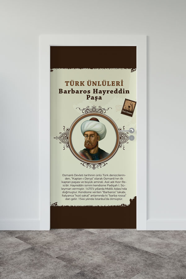 Türk Büyükleri Kapı Tasarımı