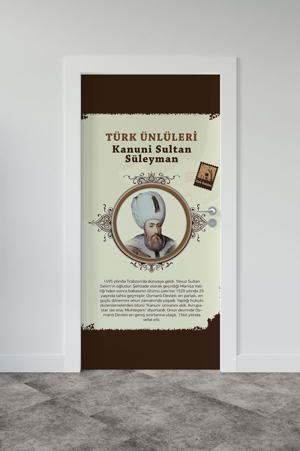 Türk Büyükleri Kapı Tasarımı