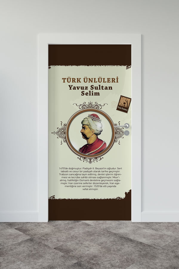 Türk Büyükleri Kapı Tasarımı