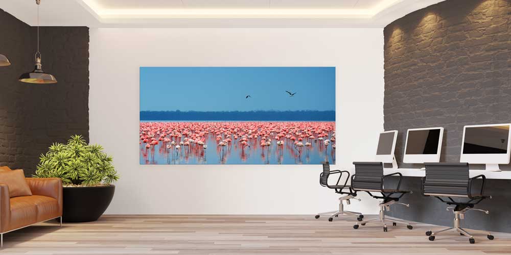 Flamingo Sürüsü Büyük Ebat Duvar Dekoru 13997