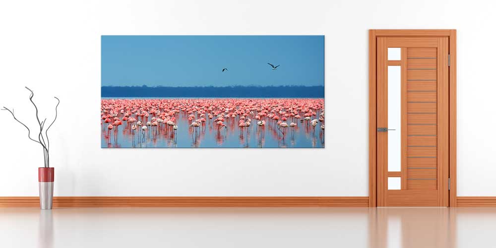 Flamingo Sürüsü Büyük Ebat Duvar Dekoru 13997