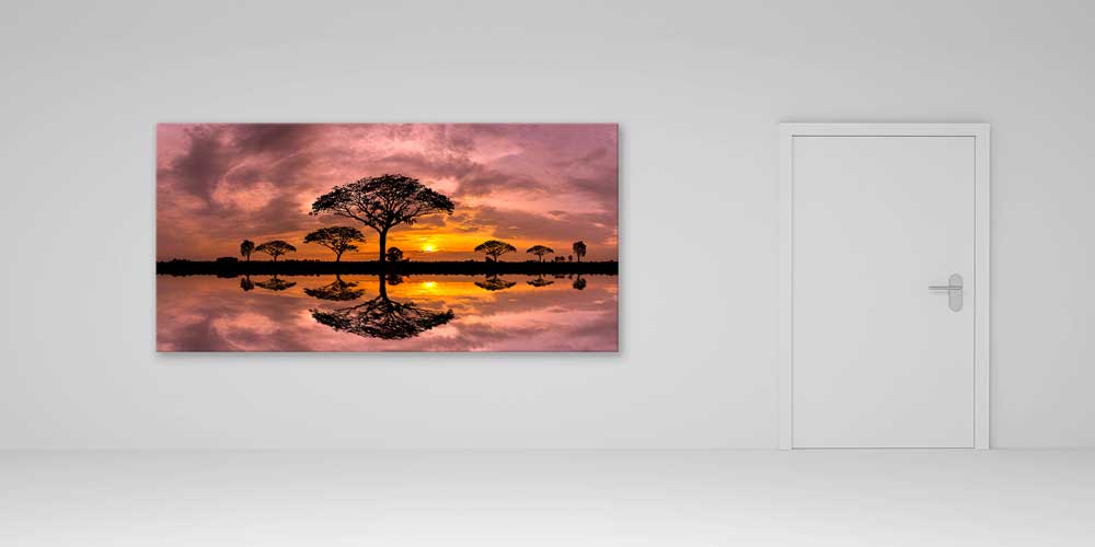 Gün Batımında Savan Yansıması Büyük Ebat Duvar Dekoru 14012
