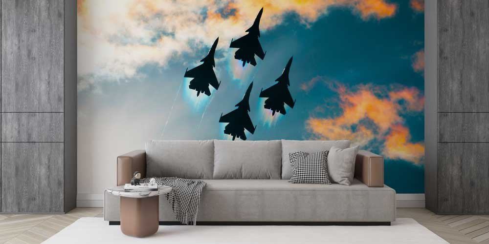air-force-wall-art-10950-02 Jet Filosu Hava Gösterisi Duvar Kağıdı 10950