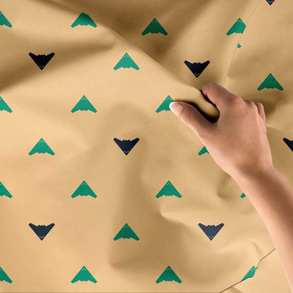 Minimalist Hayalet Uçak Desenli Duvar Örtüsü 11057