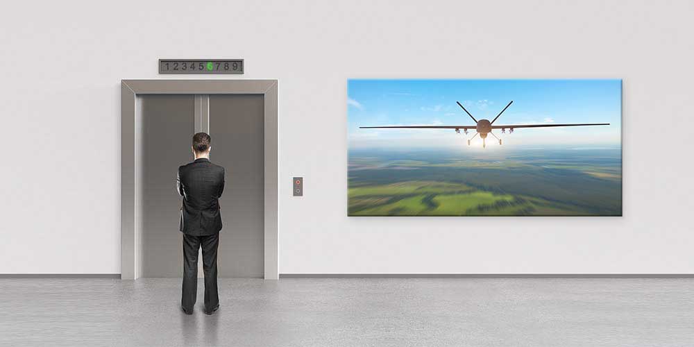 İnsansız Hava Aracı (İHA) Gökyüzü Dekoratif Baskı 11304