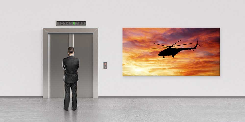 Helikopter Gün Batımı Silüet Dekoratif Baskı 11305