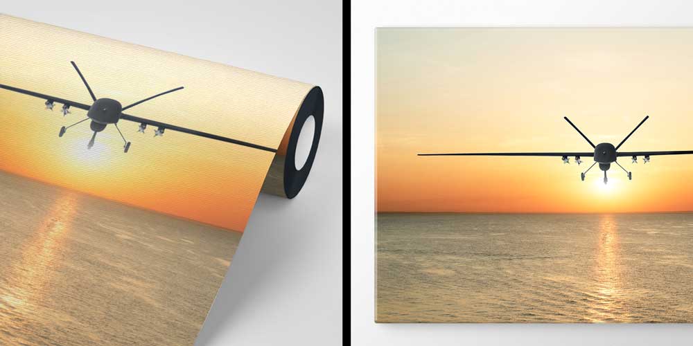 İnsansız Hava Aracı (İHA) Deniz Üzerinde Gün Batımı Duvar Kağıdı 10952