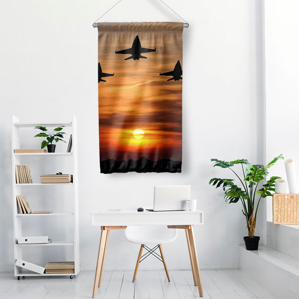 Askeri Hava Kuvvetleri Duvar Flaması 11143