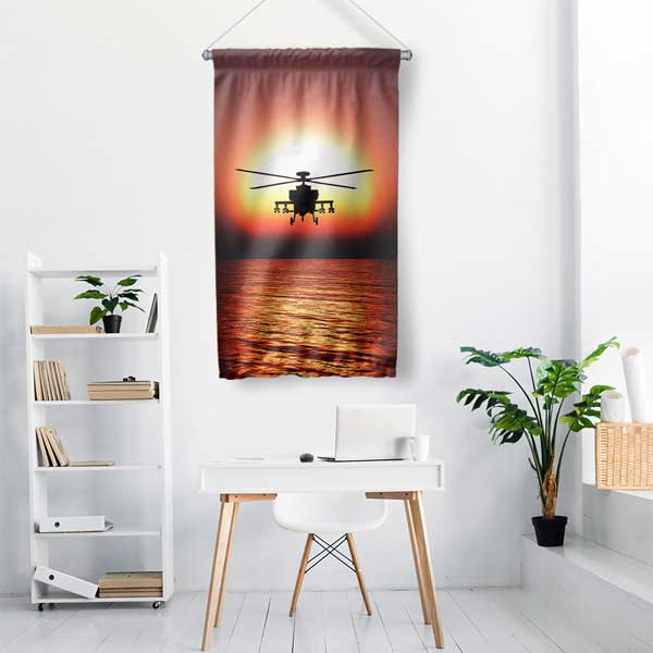 Askeri Helikopter Duvar Flaması 11145