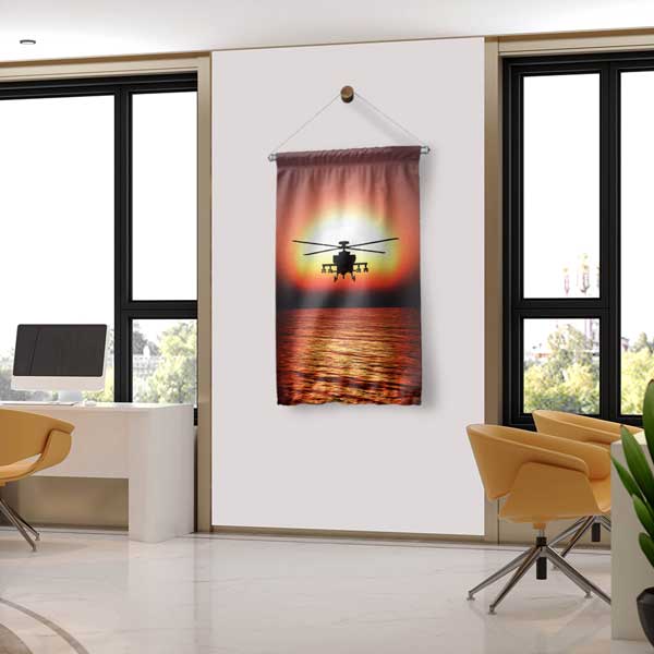 Askeri Helikopter Duvar Flaması 11145