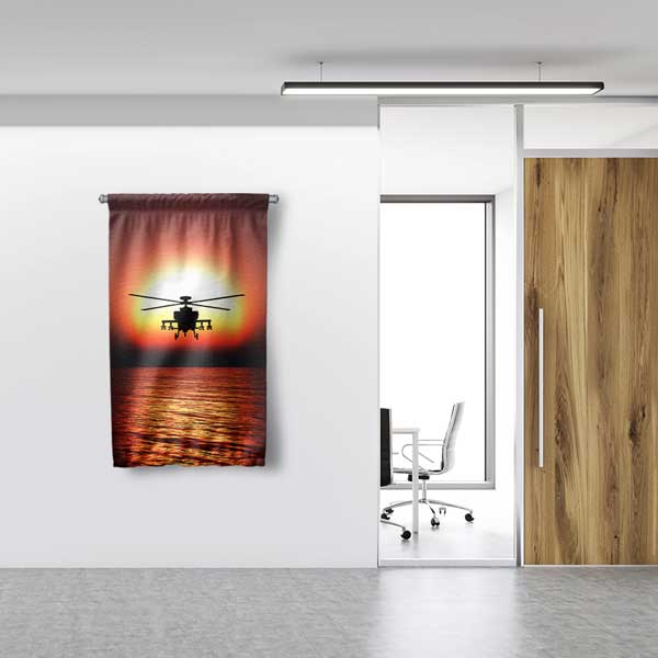 Askeri Helikopter Duvar Flaması 11145