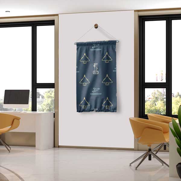 Askeri Hava Üssü Desenli Duvar Flaması 11152