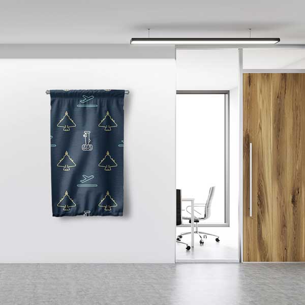 Askeri Hava Üssü Desenli Duvar Flaması 11152