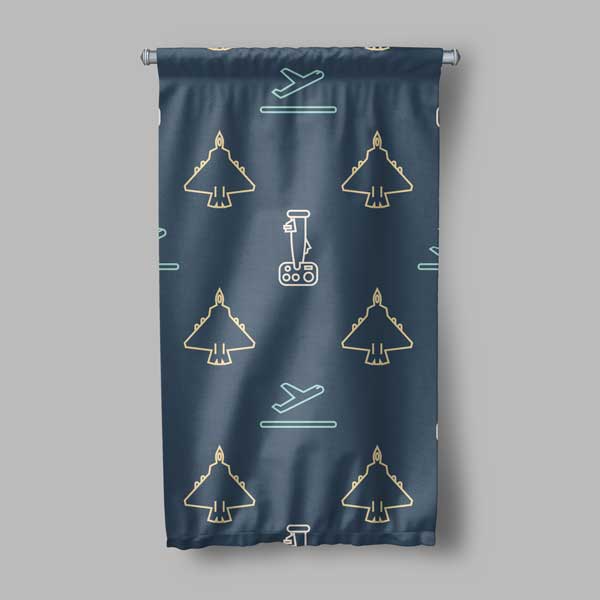 Askeri Hava Üssü Desenli Duvar Flaması 11152