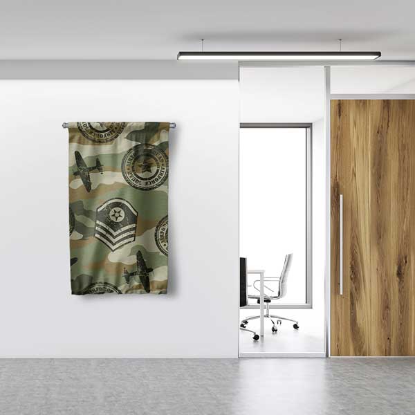 Askeri Kamuflaj Desenli Duvar Flaması 11154