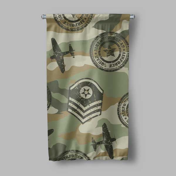 Askeri Kamuflaj Desenli Duvar Flaması 11154