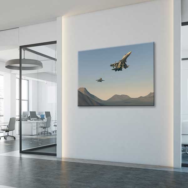 Savaş Jetleri Dağlar Üzerinde Kanvas Tablo – 11208