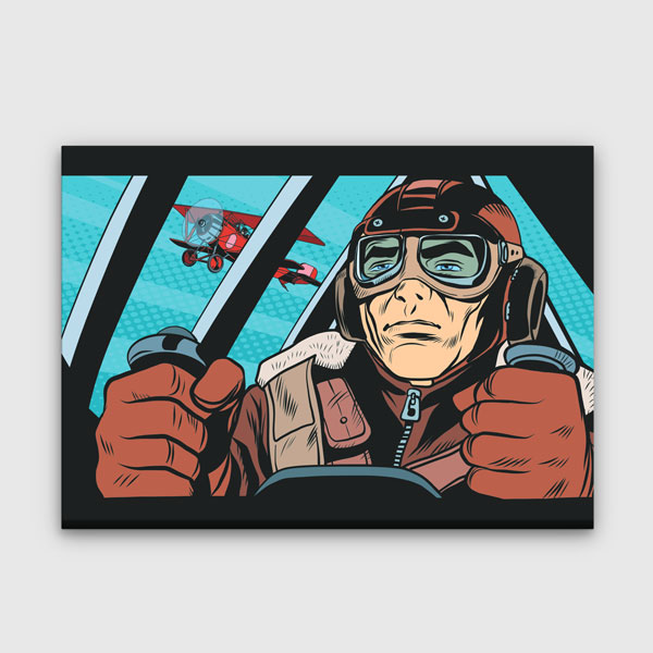 Pilot Gözünden Uçuş Pop Art Kanvas Tablo – 11209