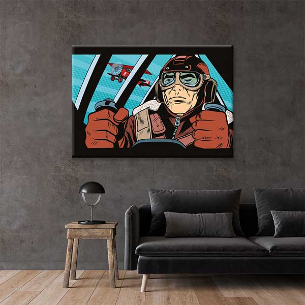 Pilot Gözünden Uçuş Pop Art Kanvas Tablo – 11209