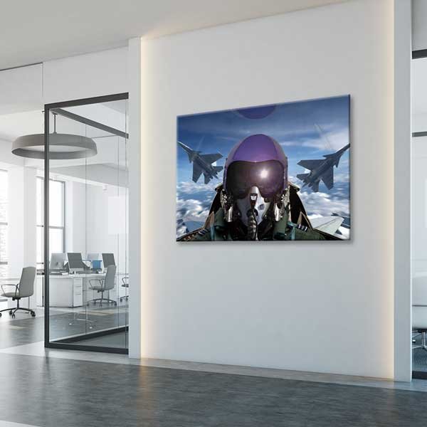 Pilot Gözünden Jet Uçuşu Kanvas Tablo – 11211