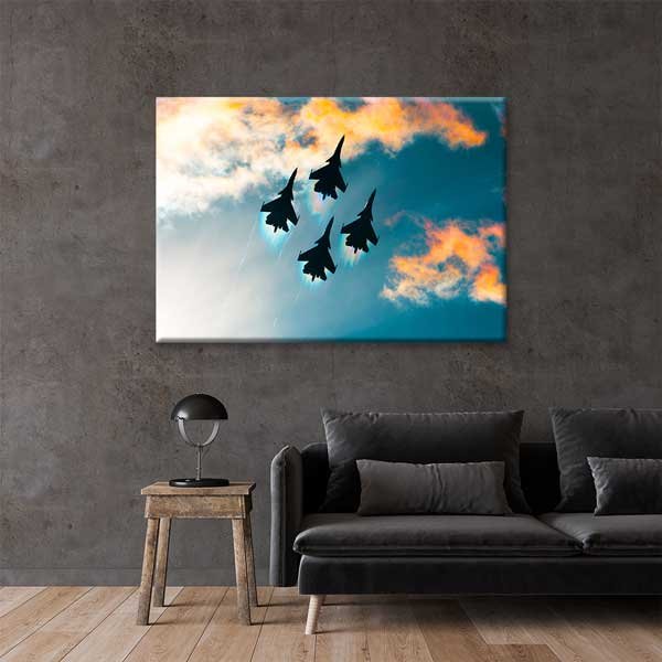 Jet Filosu Gösteri Uçuşu Kanvas Tablo – 11210