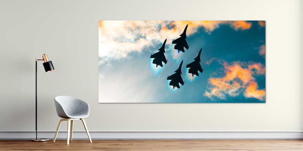 Savaş Uçakları Filosu Gökyüzü Dekoratif Baskı 11300