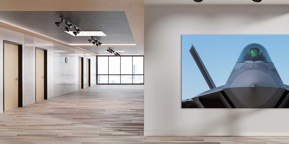 F-22 Raptor Savaş Uçağı Burun Görünümü Dekoratif Baskı 11303