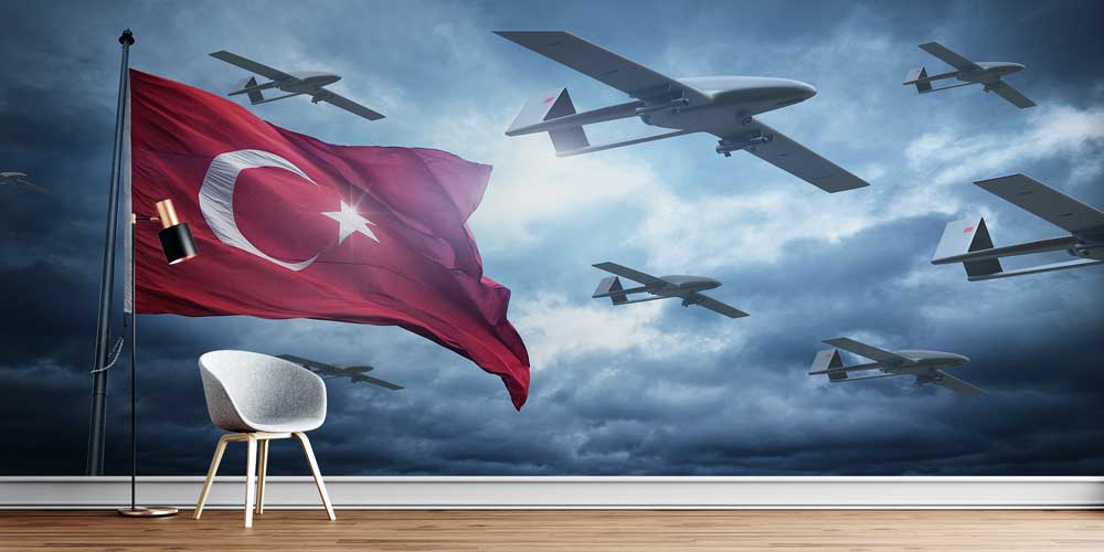 Türk Bayrağı ve İHA Filosu Duvar Kağıdı 10954