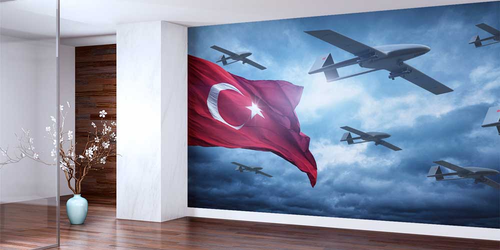 Türk Bayrağı ve İHA Filosu Duvar Kağıdı 10954