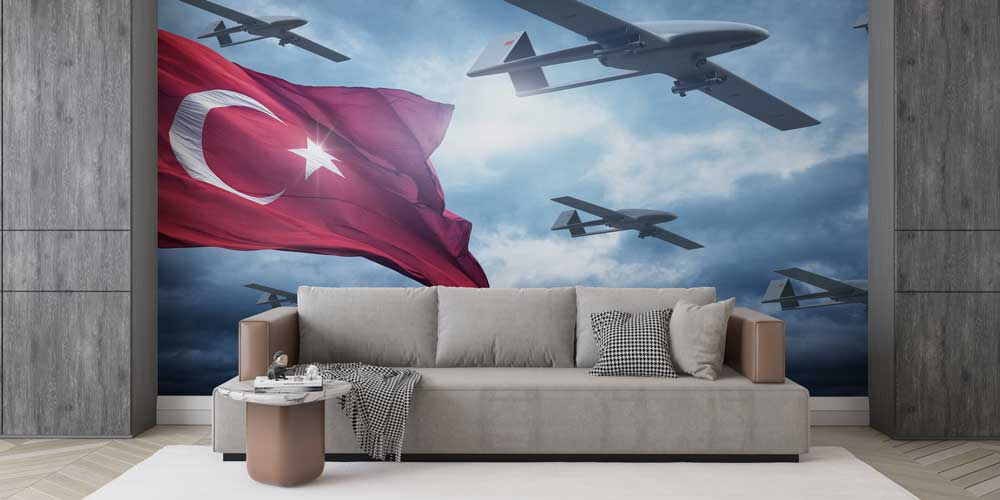 Türk Bayrağı ve İHA Filosu Duvar Kağıdı 10954