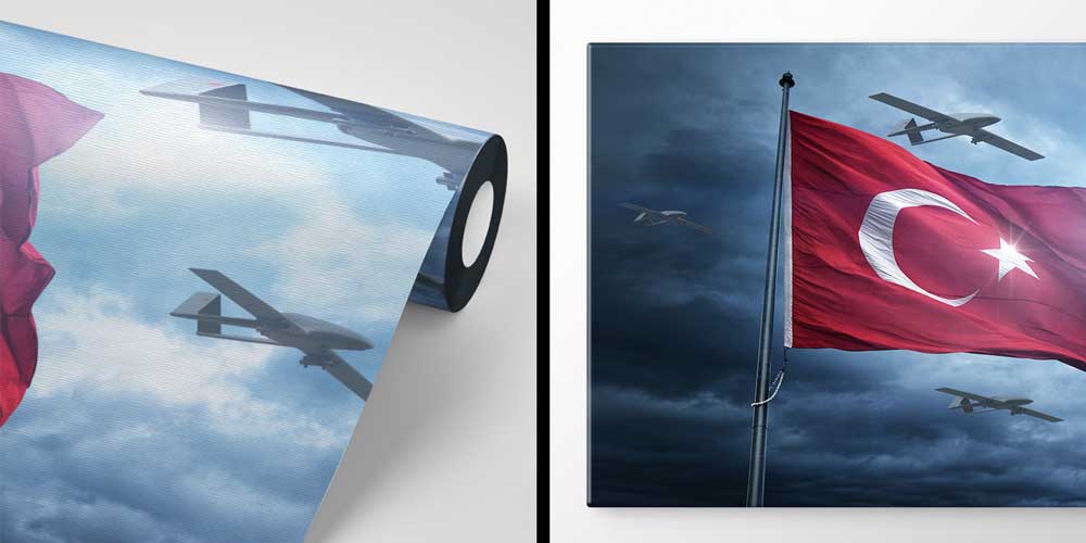 Türk Bayrağı ve İHA Filosu Duvar Kağıdı 10954