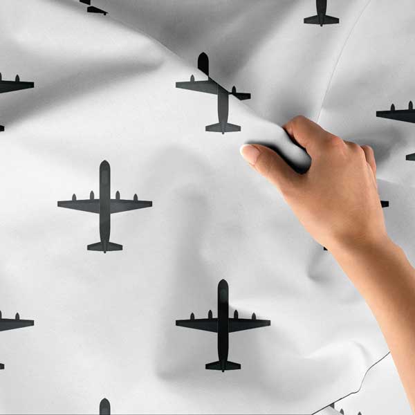 Minimalist Uçak Desenli Duvar Örtüsü 11059