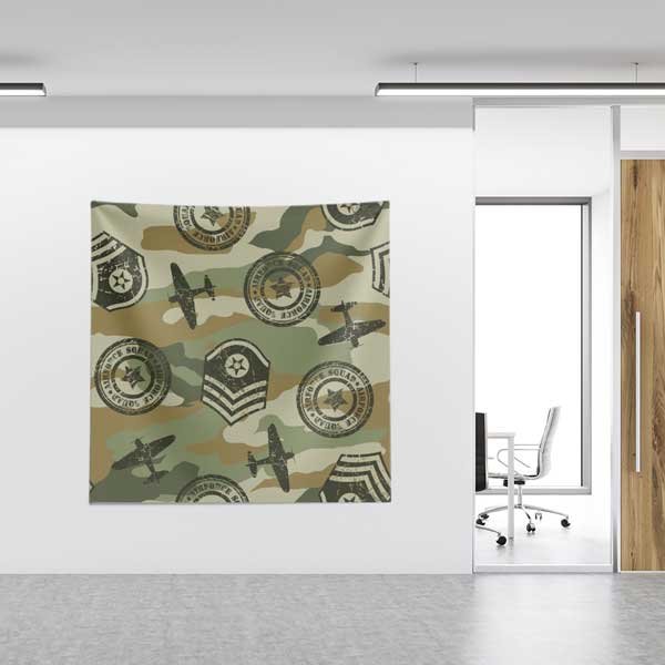 air-force-wall-tapestry-11129-03 Kamuflaj Desenli Hava Kuvvetleri Duvar Örtüsü 11129