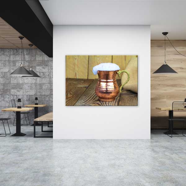 anadolu-mutfagi-tablo-12187-02 Bakır Bardakta Ayran Anadolu Mutfağı Duvar Tablosu – 12187