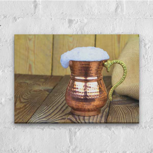 anadolu-mutfagi-tablo-12187-04 Bakır Bardakta Ayran Anadolu Mutfağı Duvar Tablosu – 12187