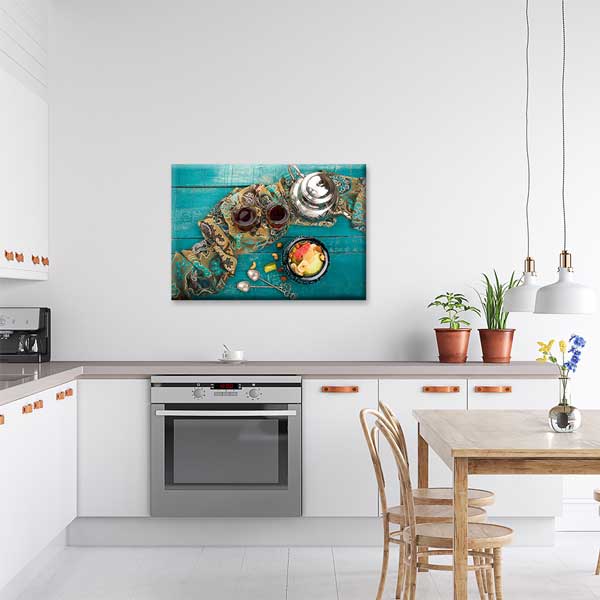 anadolu-mutfagi-tablolar-12154-04 Anadolu Mutfağı Çay ve Kuruyemiş Temalı Kanvas Duvar Tablosu – 12154