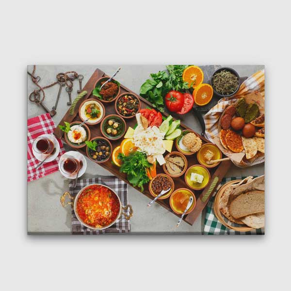 anadolu-mutfagi-tablolar-12183-00 Anadolu Kahvaltı Sofrası Duvar Tablosu – 12183