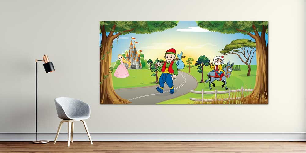 Masal kahramanlarının büyülü dünyasını yansıtan bu büyük ebat 10195