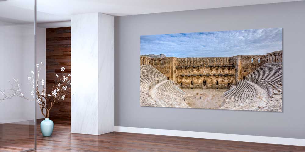 Antik Açık Hava Tiyatrosu Taş Mimari Manzarası Büyük Ebat Duvar Dekoru 11878