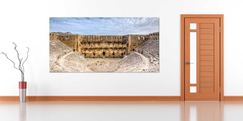 Antik Açık Hava Tiyatrosu Taş Mimari Manzarası Büyük Ebat Duvar Dekoru 11878