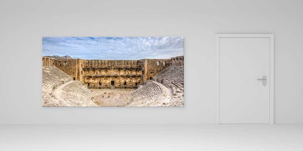 Antik Açık Hava Tiyatrosu Taş Mimari Manzarası Büyük Ebat Duvar Dekoru 11878