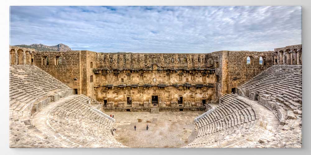 Antik Açık Hava Tiyatrosu Taş Mimari Manzarası Büyük Ebat Duvar Dekoru 11878