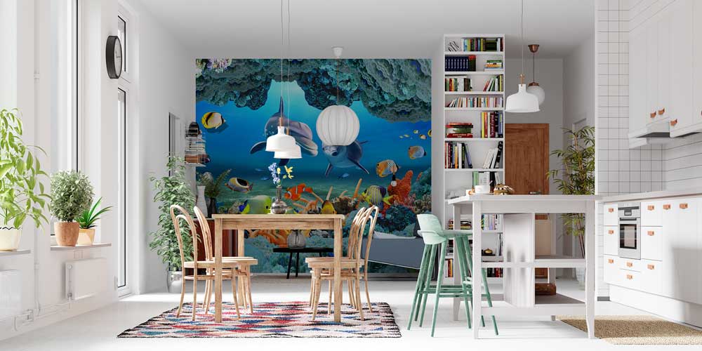 animals-wallpaper-art-12769-03 Renkli Mercan Resifi ve Tropikal Balıklar Duvar Kağıdı 12769