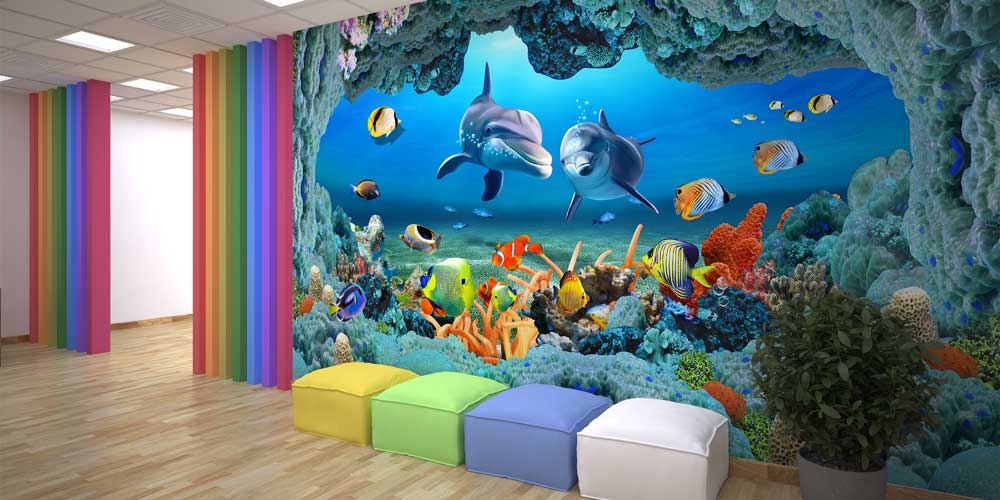 animals-wallpaper-art-12769-04 Renkli Mercan Resifi ve Tropikal Balıklar Duvar Kağıdı 12769