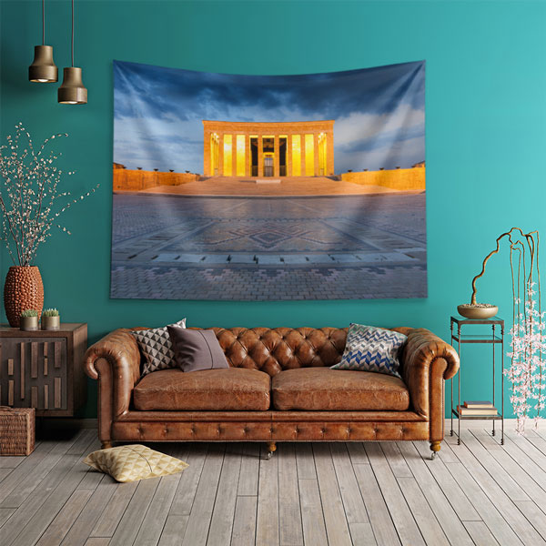 anitkabir-duvar-ortusu-6217-01 Anıtkabir Gece Işıltısı Duvar Örtüsü Kumaş Baskı 6217